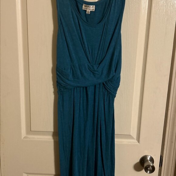M.S.S.P Max Studio Specialty Products Greenblue Dress Size Large Long Preloved - Picture 3 of 11